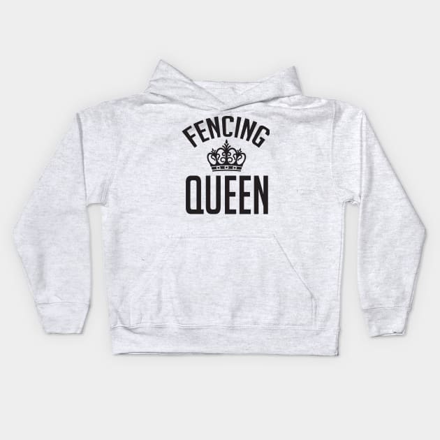 Fencing Queen Kids Hoodie by nektarinchen